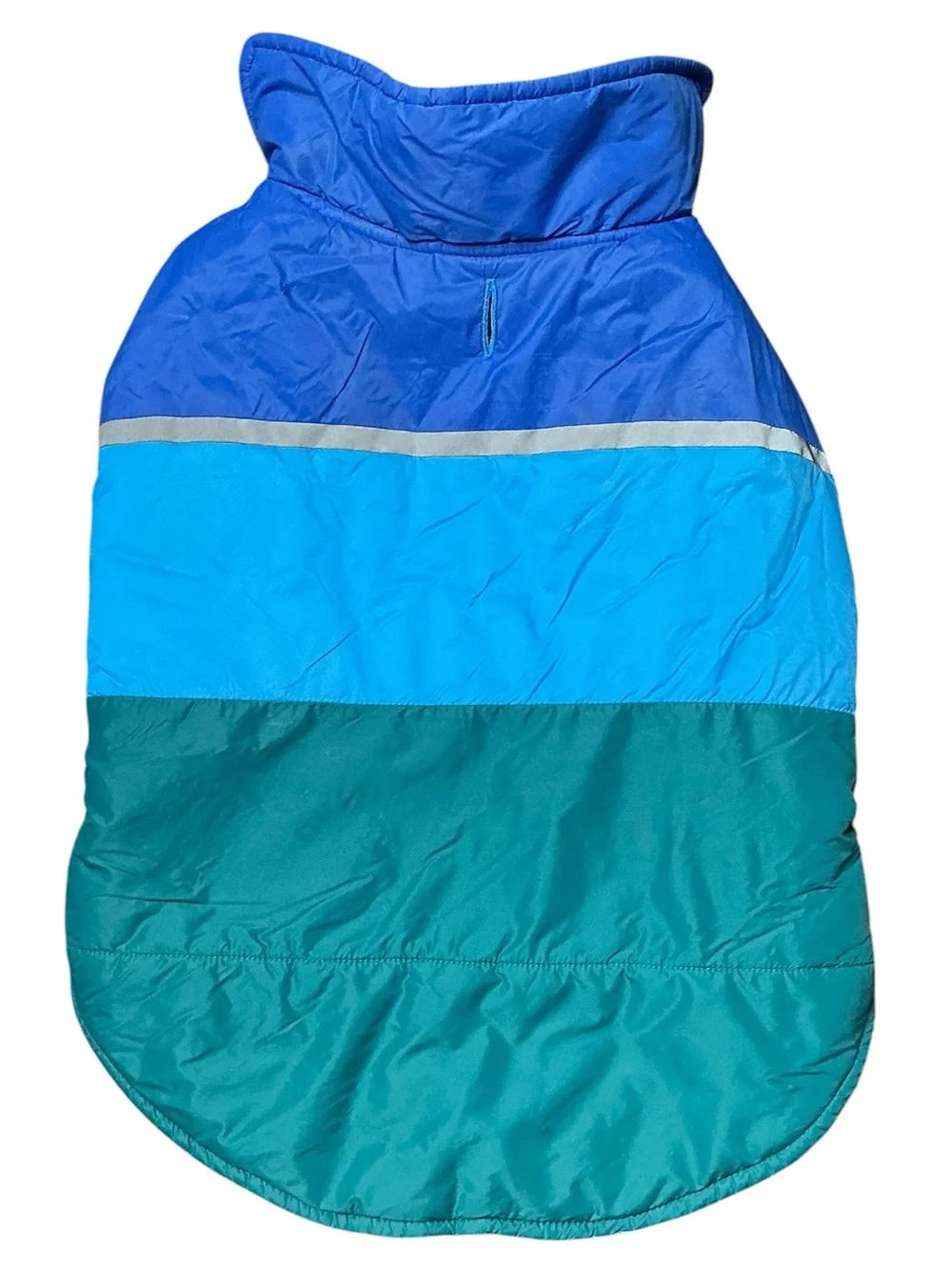 Colorblock Blue & Teal Puffer Dog Coat Jacket